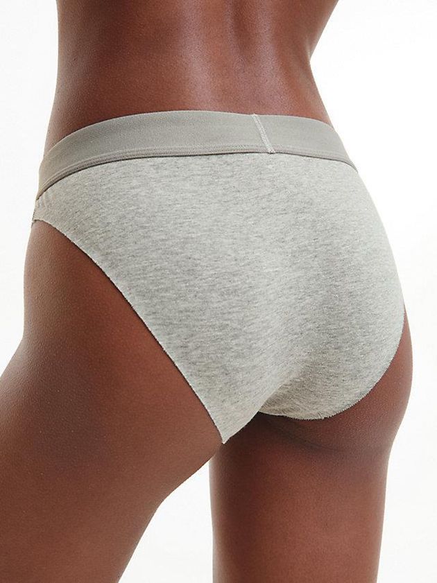 Calvin Klein USA Bikini - Embossed Icon Womens Briefs Grey 8104962-IM